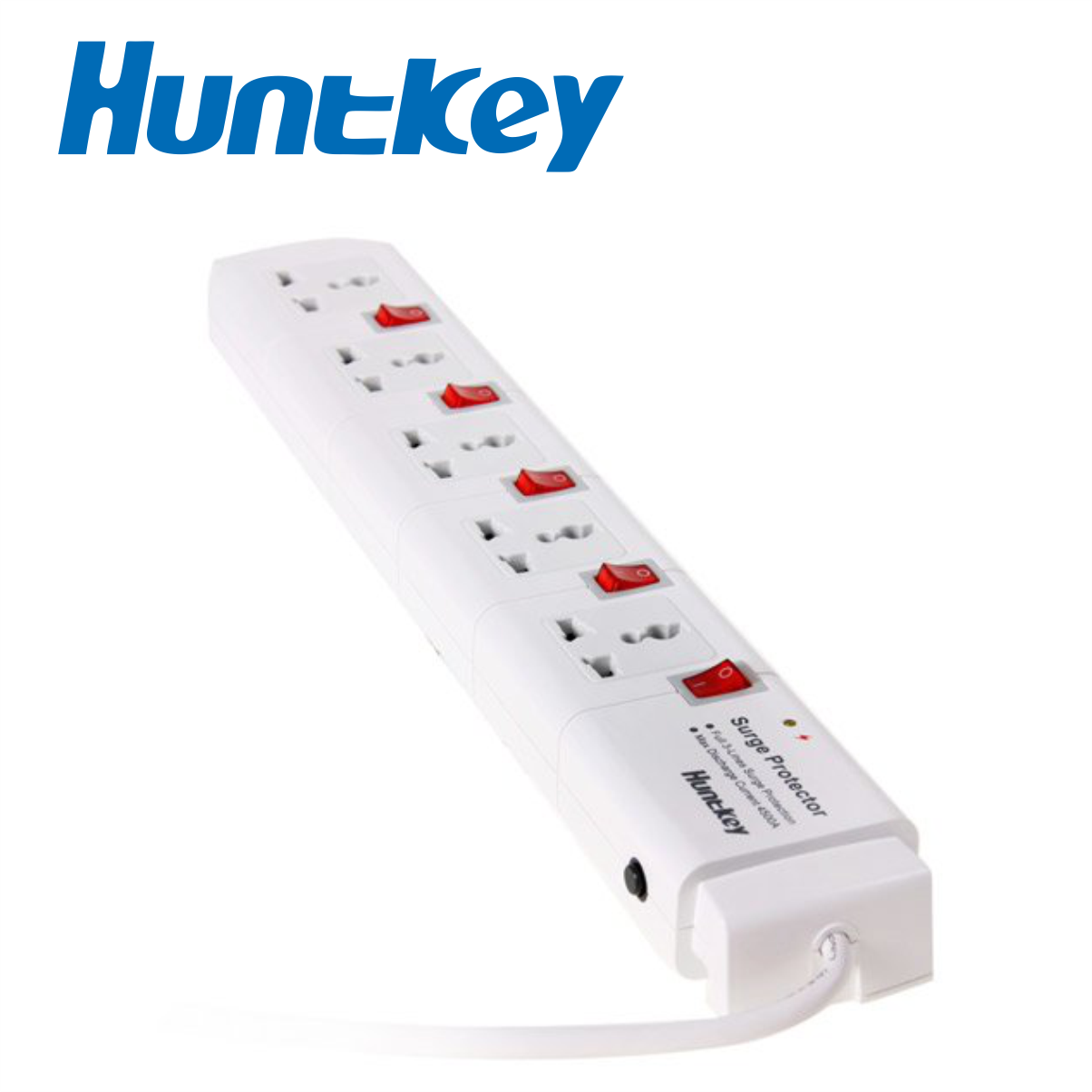 Ổ Cắm Điện Đa Năng Huntkey PZC504 5 Cổng, 5 Công Tắc Chống Sét - Hàng Chính Hãng