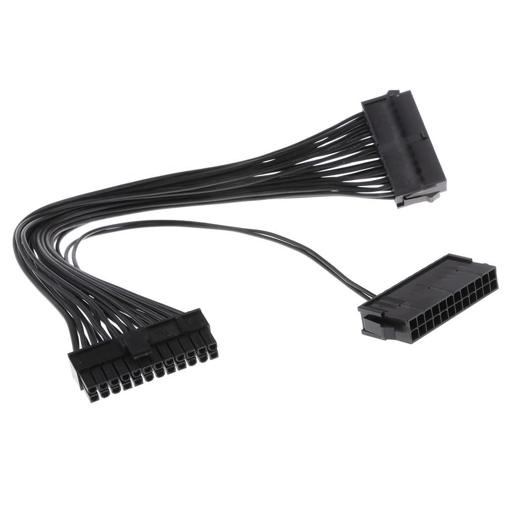 4x24Pin Male to Female Dual PSU ATX Power Adapter Mining Cable Connector Cord