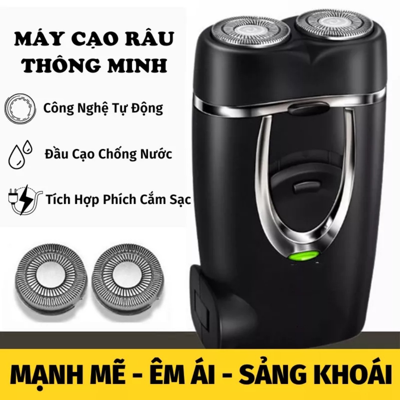 Máy cạo dâu 2 lưỡi kép cạo sạch chân râu giúp phái nam tự tin thanh lịch