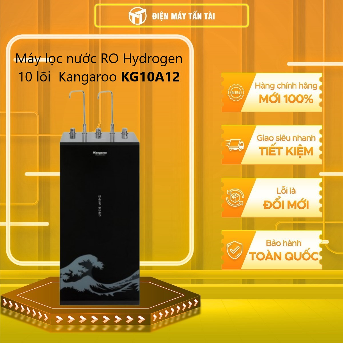 Máy lọc nước RO nóng nguội lạnh Hydrogen 10 lõi  Kangaroo KG10A12 - HÀNG CHÍNH HÃNG - GIAO TOÀN QUỐC