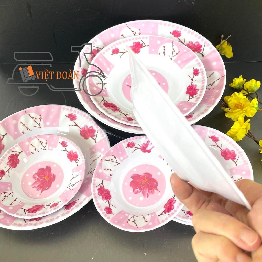 Dĩa MECA SÂU LỒNG - HÀNG VIỆT NAM CHẤT LƯỢNG CAO, hoa văn sang trọng NHIỀU SIZE , MÀU HỒNG