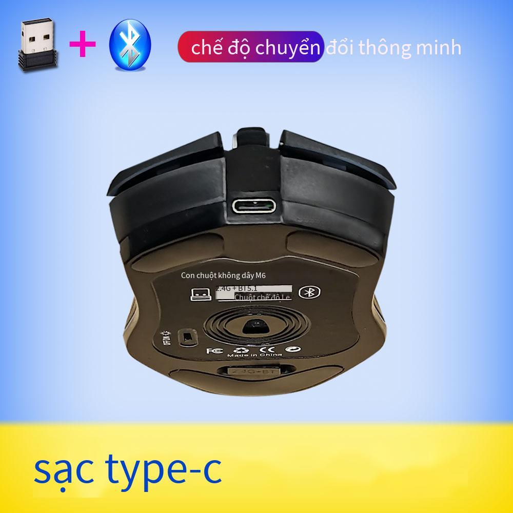 Đảm Bảo Chất Lượng M6 Bluetooth Chế Độ Kép Chuột Tắt Tiếng Không Dây Có Thể Tùy Chỉnh Logo Bao Bì Sạc TYPE-C Áp Dụng Cho Chơi Game Tại Nhà