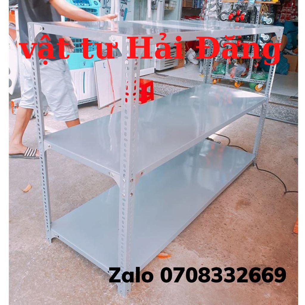 (mâm sắt Rộng 40cm) kệ sắt v lỗ ,kệ 3 tầng dài 60cm - 80cm - 100cm - 120cm - 150cm,kệ nhiều kích thước