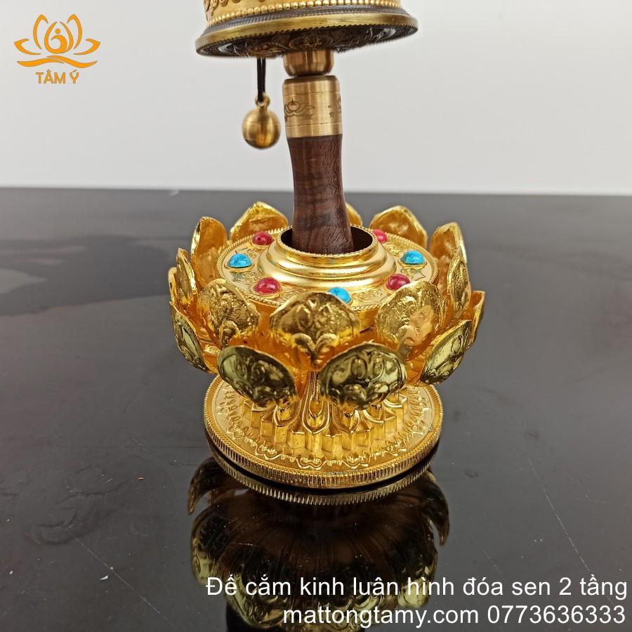 Đế Cắm Kinh Luân Hình Bông Sen 2 Tầng, Thiết Kế Bắt Mắt, Vừa Nhiều Loại Kinh Luân, Nhiều Màu Sắc