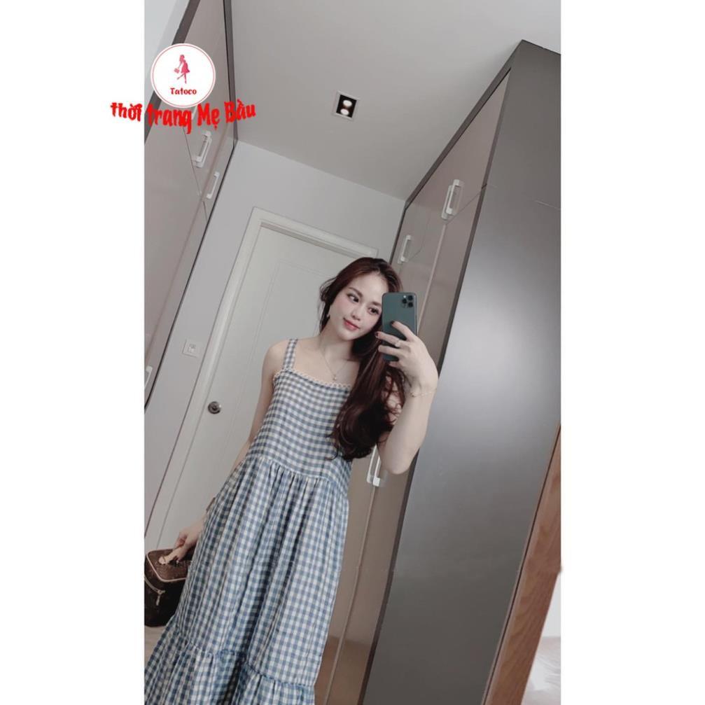 Váy bầu hai dây màu hè