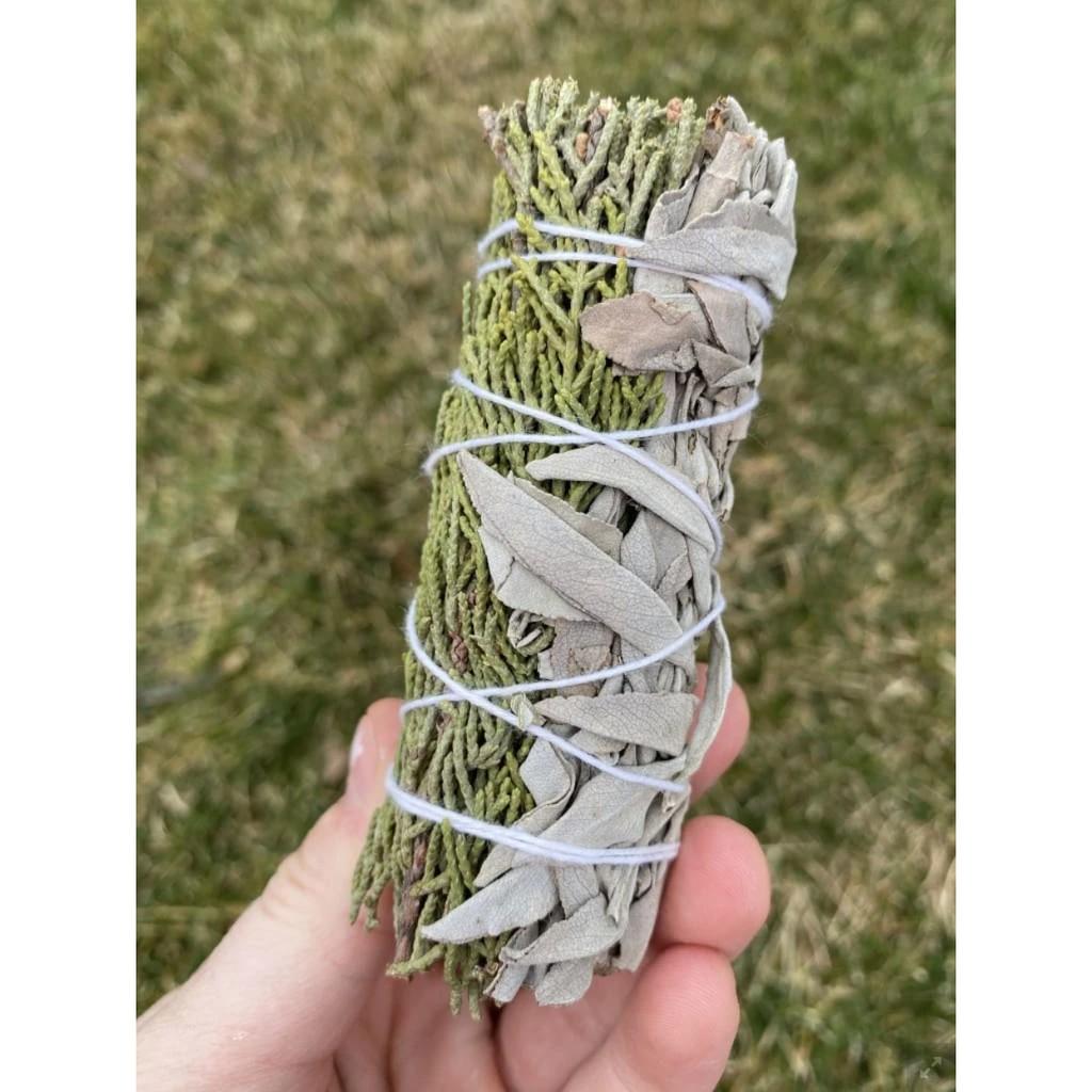 XÔ BẢO VỆ thanh tẩy nhà cửa, bản thân, khôi phục sự cân bằng (White sage mix Juniper)