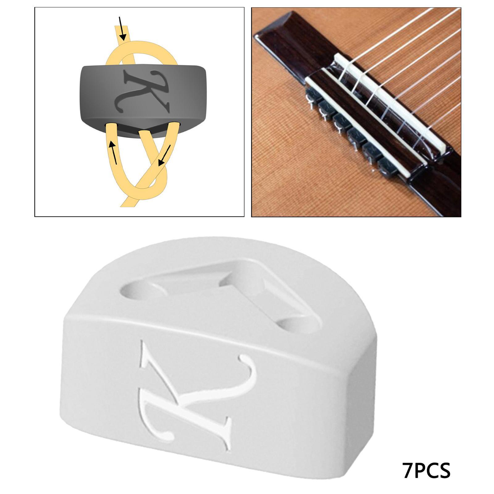 7 Pieces Guitar String Retainer String Guide for Classical Guitar and Ukulele Accessory Parts