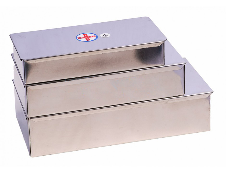 Hộp inox chữ nhật đựng dụng cụ y tế