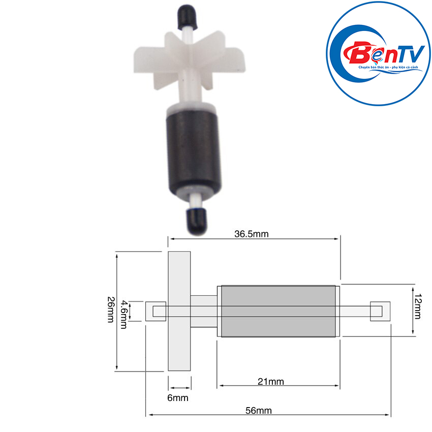 Trục Cánh Quạt Thay Thế Cho Lọc SUNSUN HBL-801 HBL-802 HBL-803