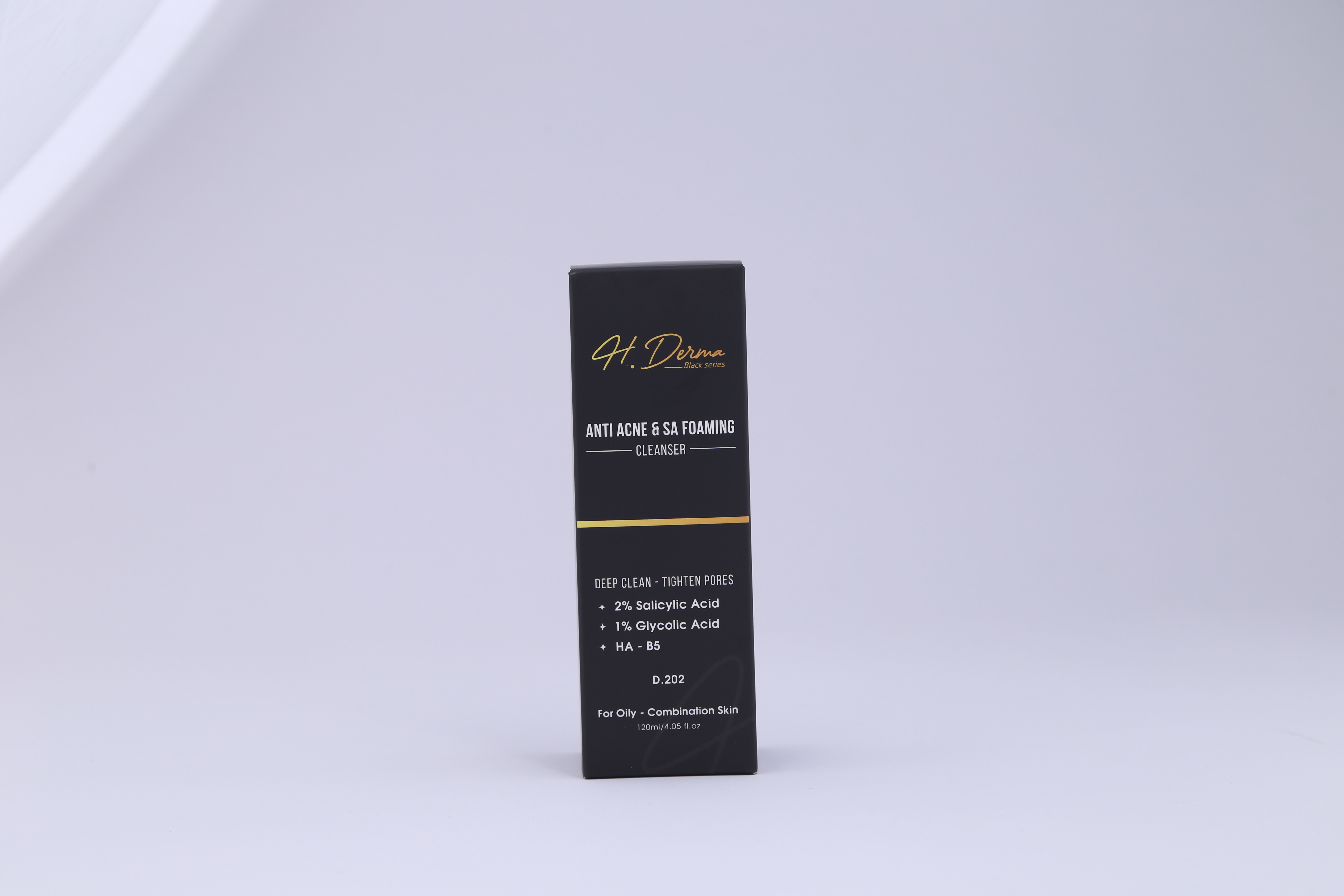 Bọt rửa mặt hỗ trợ giảm mụn điều tiết tuyến bã nhờn H.Derma D.202 H.Derma Anti Acne & SA Foaming Cleanser