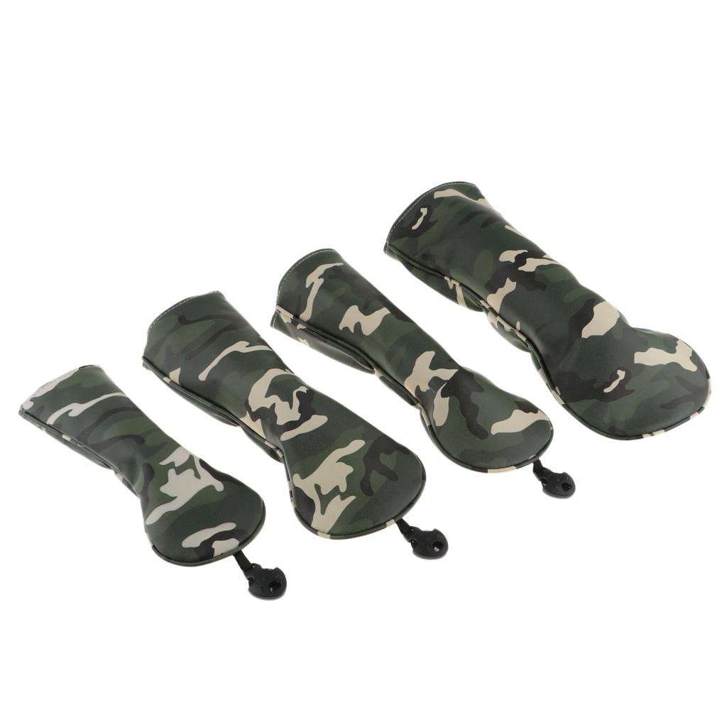 4Pcs Golf Club Headcover 460cc Driver Wood Head Covers 1 3 5 UT