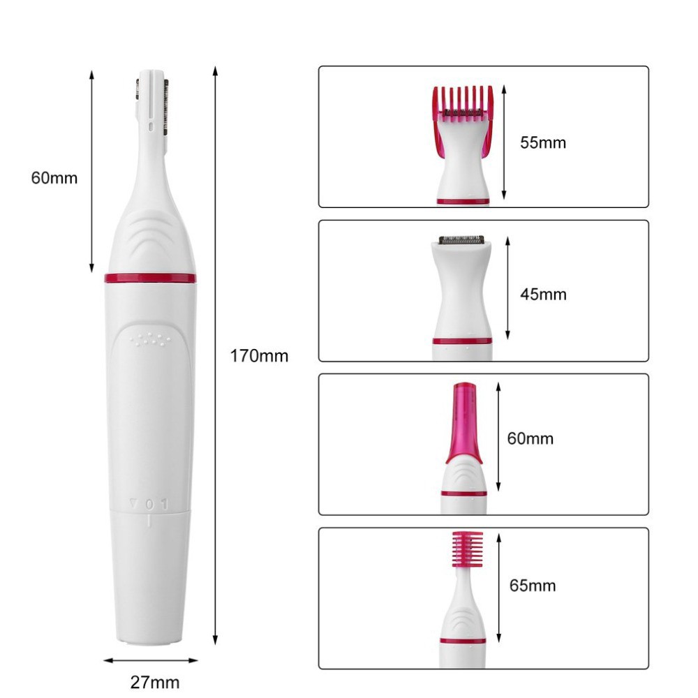 Máy tẩy lông toàn thân đa năng 5 in 1 siêu tiện dụng, wax lông, máy cạo lông tay,chân, lông nách, lông mày, bikini