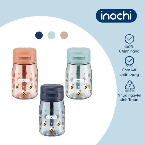 Bình nước Inochi - Kita Fami 350ml màu Xanh chàm/Xanh ngọc/Cam sữa