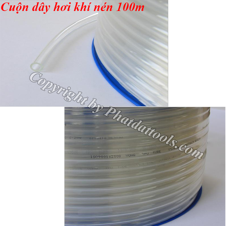 Cuộn dây hơi khí nén 100m-200m các size 4mm-6mm-8mm-10mm-12mm-16mm-Hàng Đài Loan đẹp