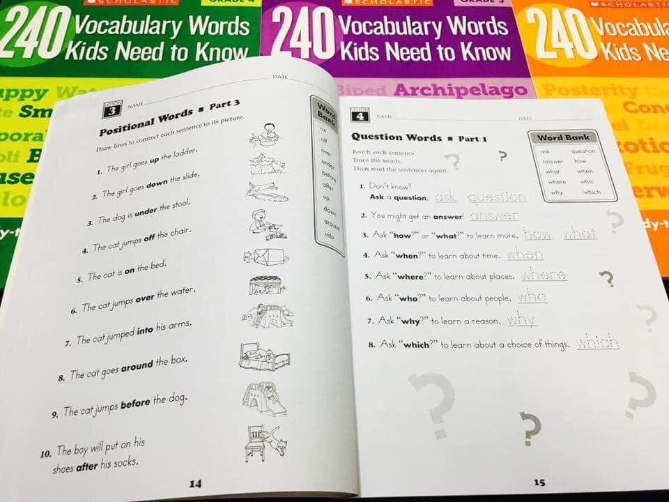 240 Vocabulary words kids need to know Grade 1-6 (6q có đáp án cuối) nhập khẩu