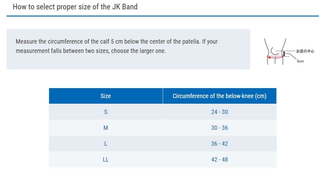 ZAMST JK Band (Knee support) Đai chạy bộ bảo vệ gối