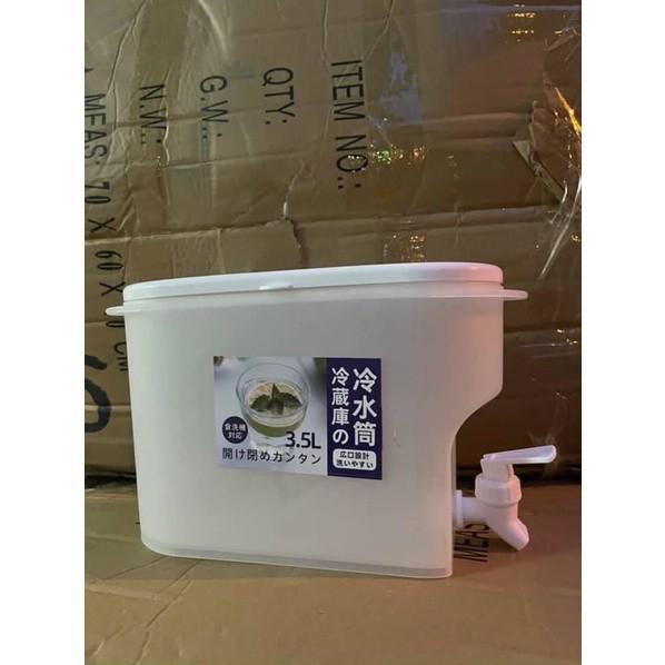 Bình Nước 3.5L Có Vòi Để Tủ Lạnh Cao Cấp, Đựng Nước Trà, Nước Trái Cây Tiện Lợi Đa Năng Ngăn Nắp Siêu Hot