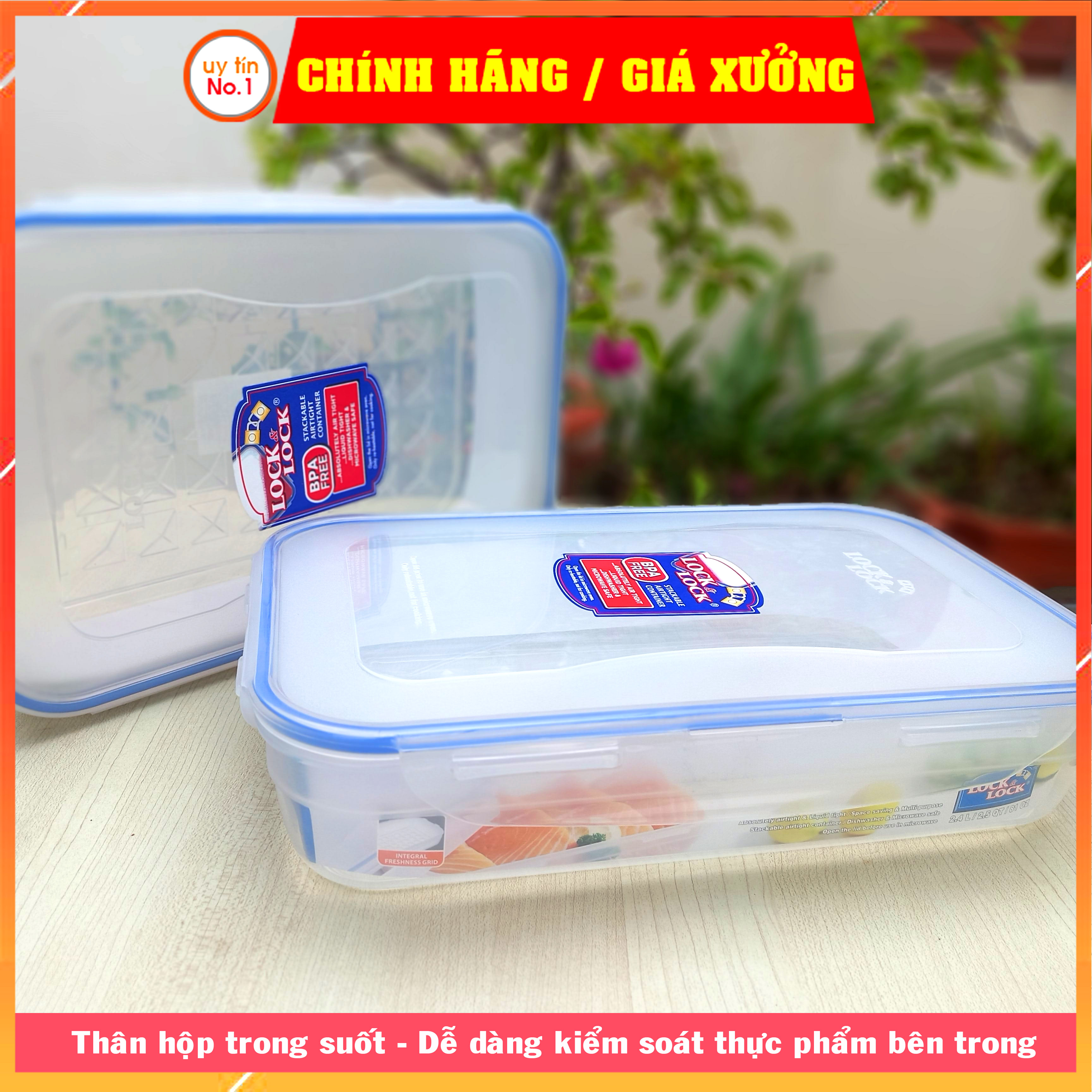 Hộp nhựa đựng thực phẩm LOCK&LOCK chính hãng HPL350 2400ml