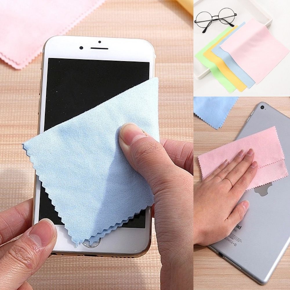 Set 5 khăn lau kính mắt, vải lau kính, đồng hồ điện thoại cotton thoáng khí PK6