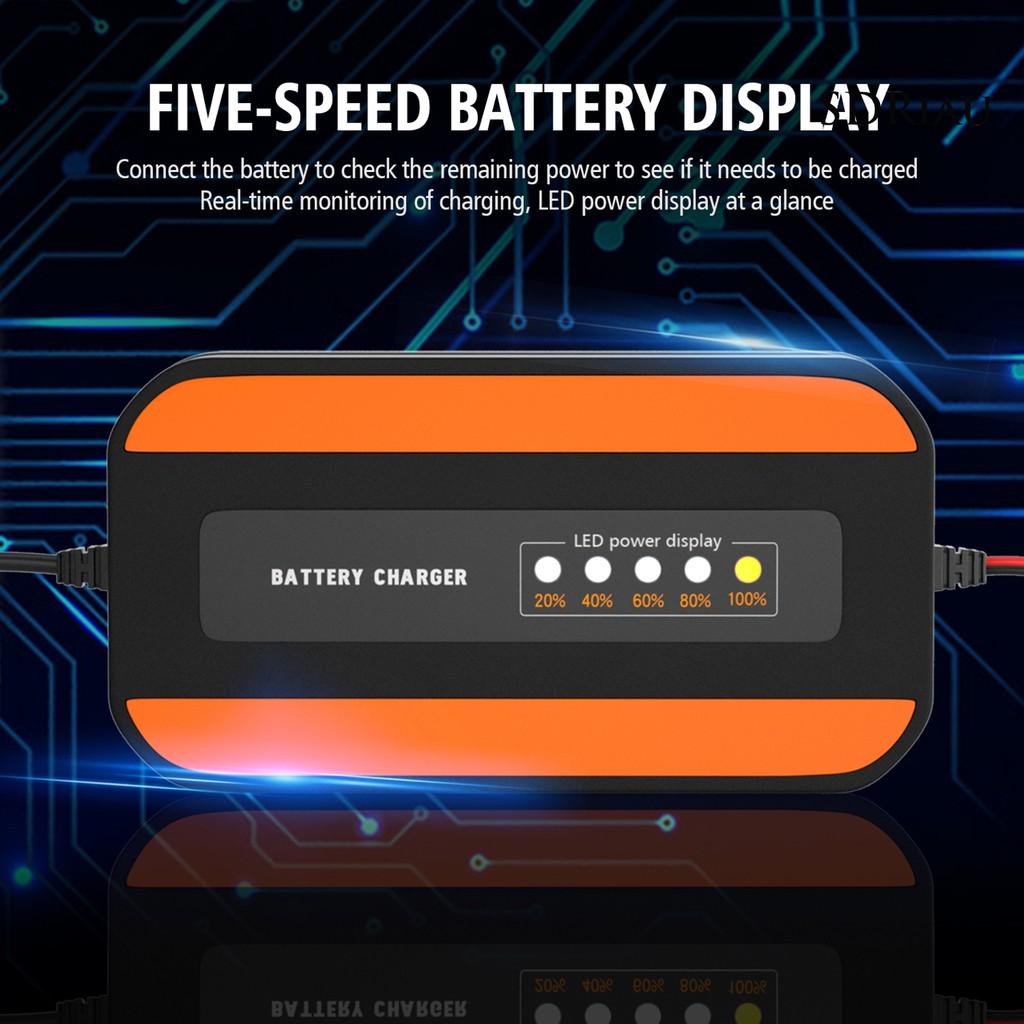 Bộ Sạc Bình Ắc Quy Tự Động 2a Có Đèn Led Tiện Dụng Cho Xe Hơi / Xe Máy