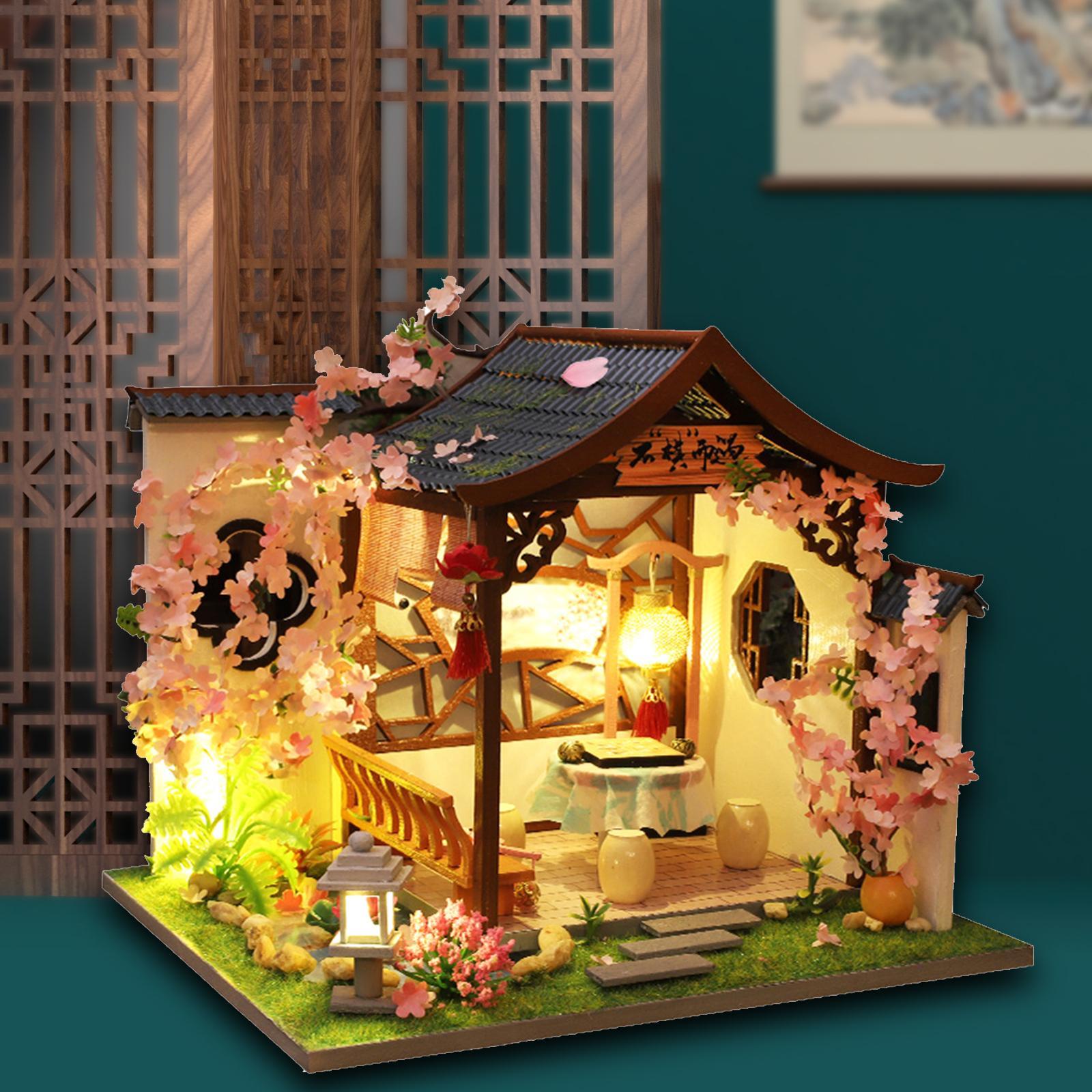 Mini House Kits Wooden Miniature Dollhouse DIY Kits Creative Room for Teens Gifts