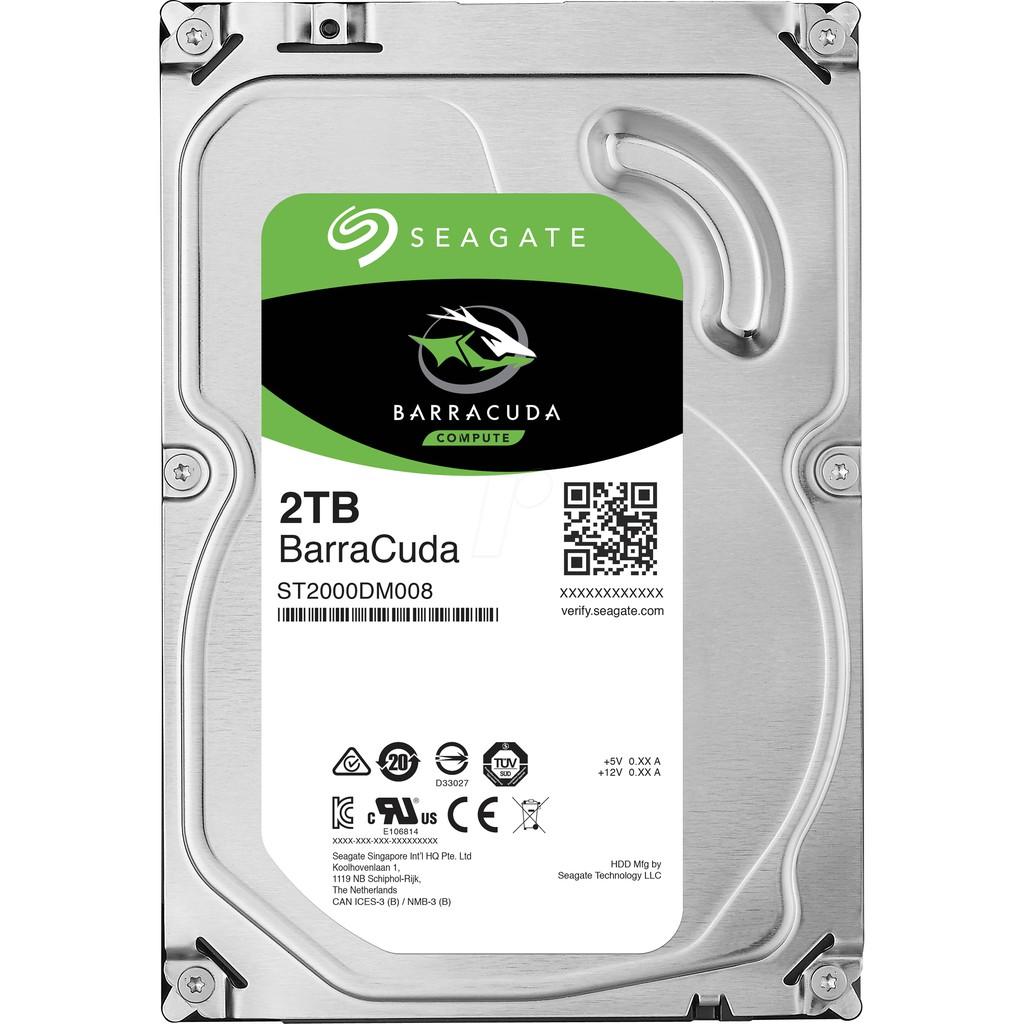 Ổ cứng HDD 3.5&quot; SEAGATE BarraCuda-Skyhawk 2TB SATA 7200RPM- Chính Hãng - Bảo Hành 24 Tháng 1 đổi 1- Refurbished