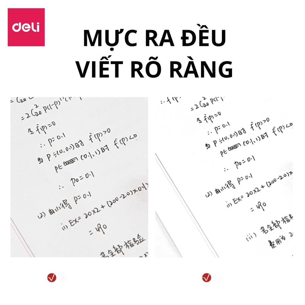 Bút Bi Nước Văn Phòng Mực Gel Màu Đen Deli Ngòi 0.5mm Dành Cho Văn Phòng Sinh viên Học Sinh SA135