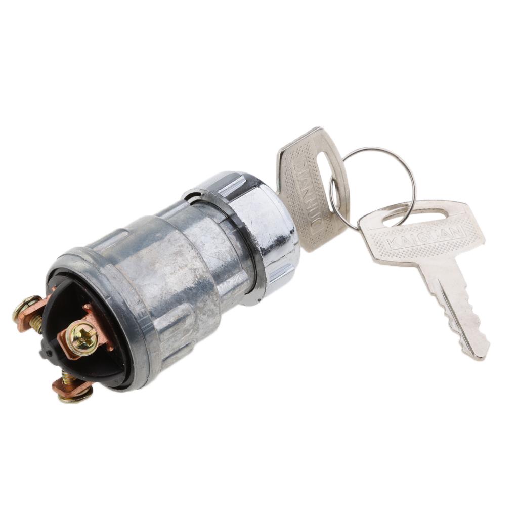 Universal 12V Ignition Cylinder Switch Lock+2 Keys 3-Position for Car Truck