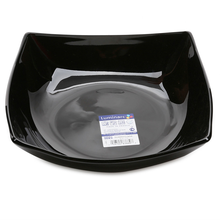 Đĩa Thủy Tinh Luminarc Quadrato Noir Soup D7207 - (20cm)