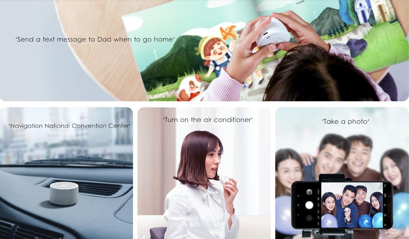 Loa di động Xiaomi Xiaoai Loa kết nối không dây 5.0 tương thích Bluetooth Loa sạc Loa hoạt động với sinh viên Xiaoai Color: 2pcs Round