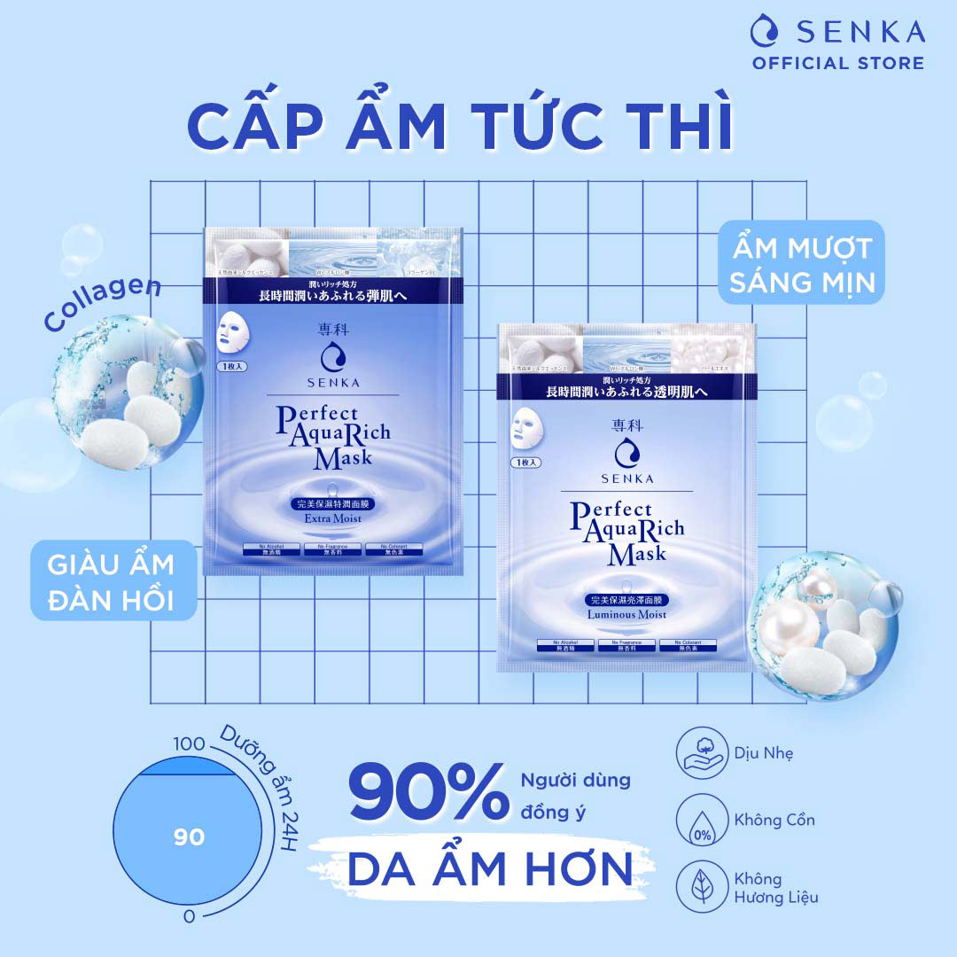 Mặt Nạ Senka Perfect Aqua Bouncy Mask Bouncy Moist 23g