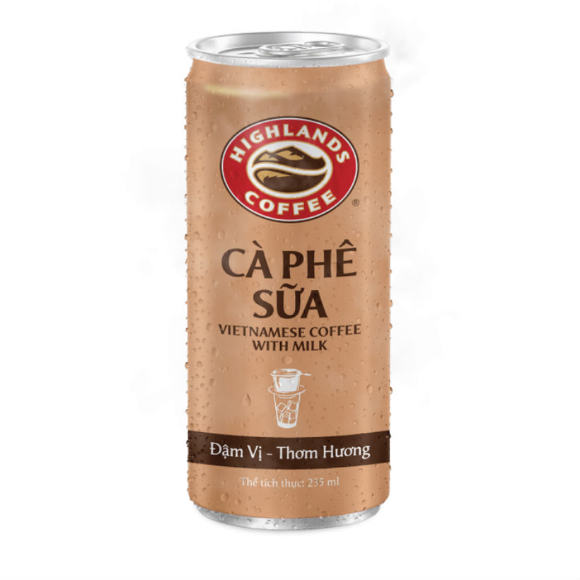 Lốc 6 Lon Cà Phê Sữa Highlands Coffee