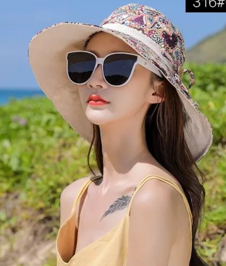NÓN RỘNG VÀNH GẤP GỌN , MŨ RỘNG VÀNH ĐI BIỂN GẤP GỌN THỜI TRANG HÀN QUỐC Dona21060904