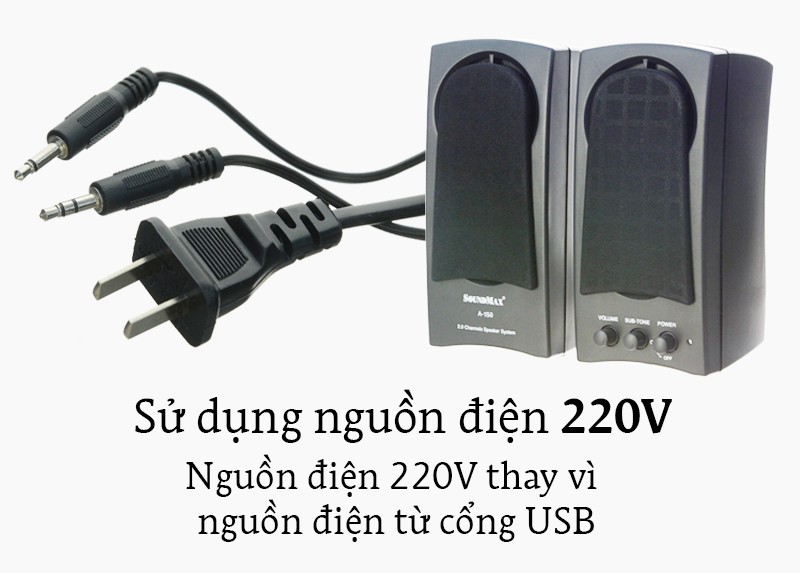 LOA VI TÍNH SOUNDMAX A-150 v2.0 10W - Hàng Chính Hãng