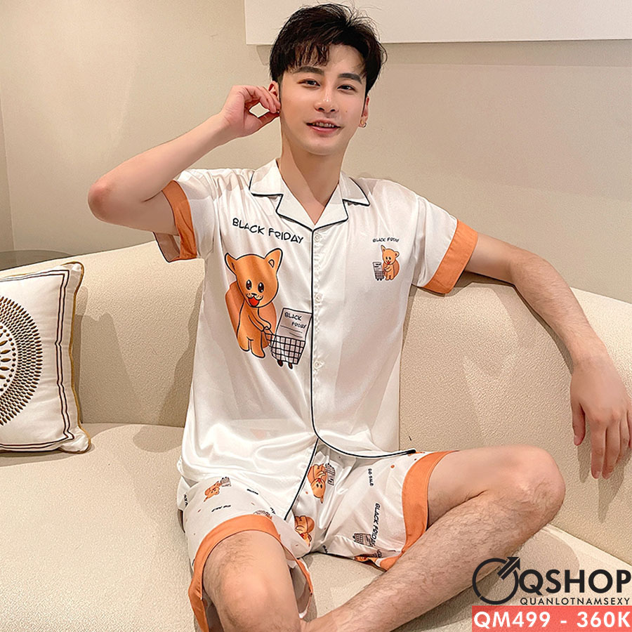 Bộ đồ pijama nam quần ngắn, tay ngắn QSHOP QM495-496-497-498-499 - QM499 - XXL