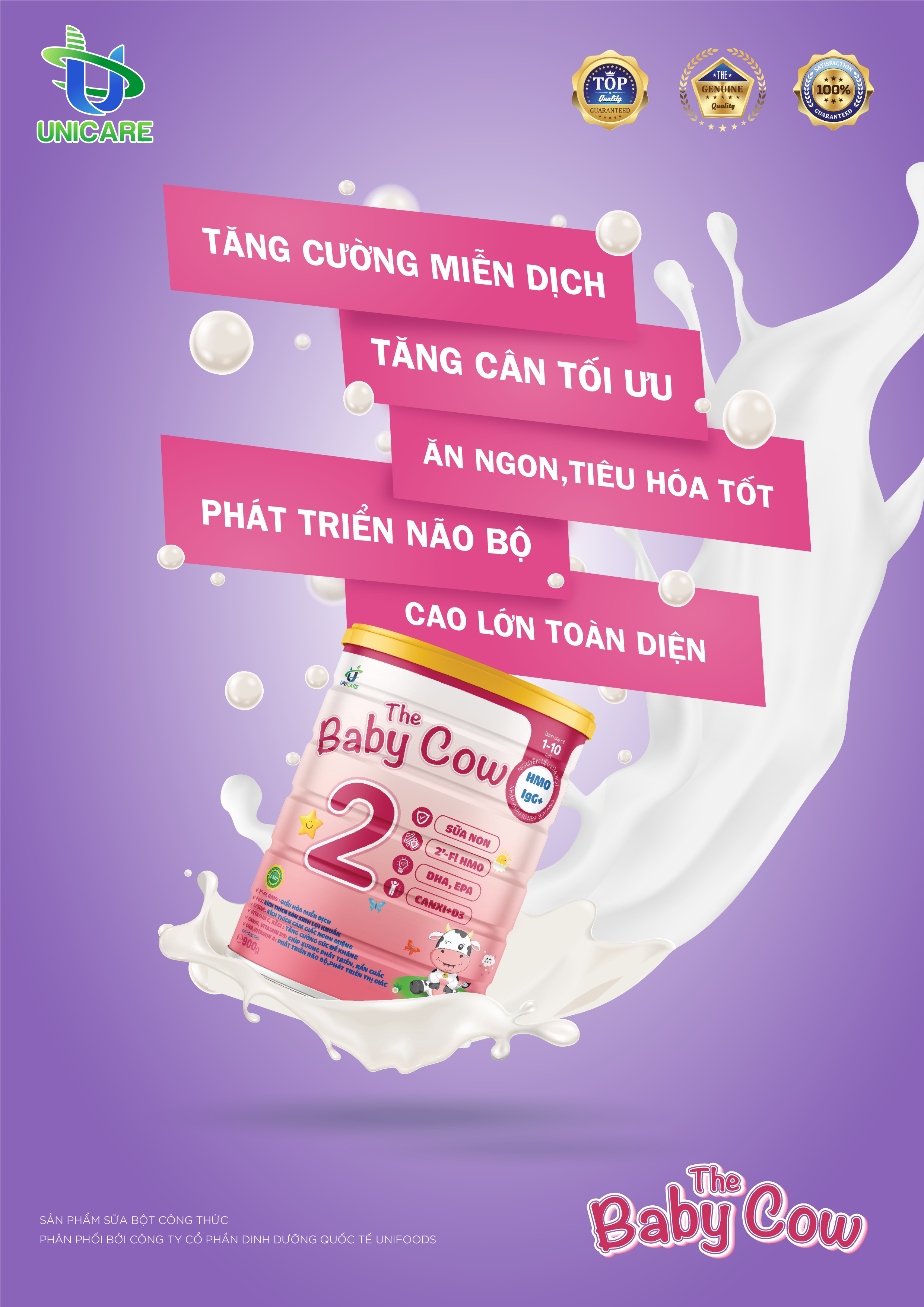 Combo 4 lon Sữa Non The Baby Cow 2 (900gr)