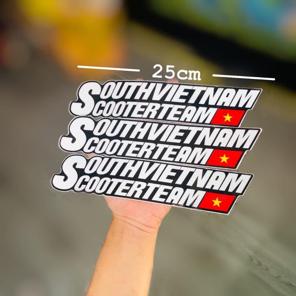 Tem logo decal tem sticker hội nhóm xe dán trang trí xe SOUTH VIETNAM SCOOTER TEAM - ANCHI PRINTING