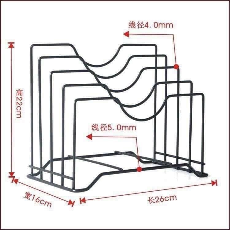 Giá cài vung nồi ,để giao thớt tiện dụng - kệ cài dao thớt