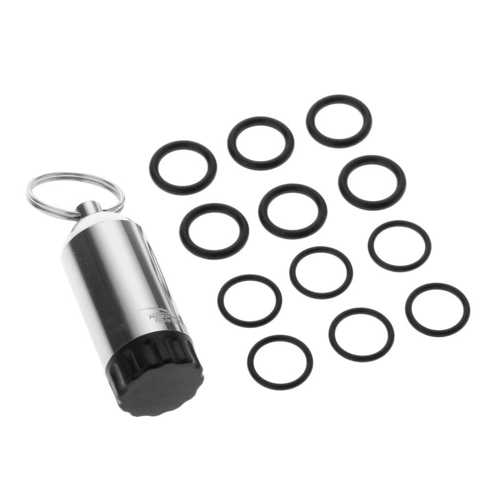 3x Scuba Diving Tank Aluminum Alloy Lightweight Portable Diving Tank with Rubber Gas Cylinder O-Rings for Diving Equipment Accessory