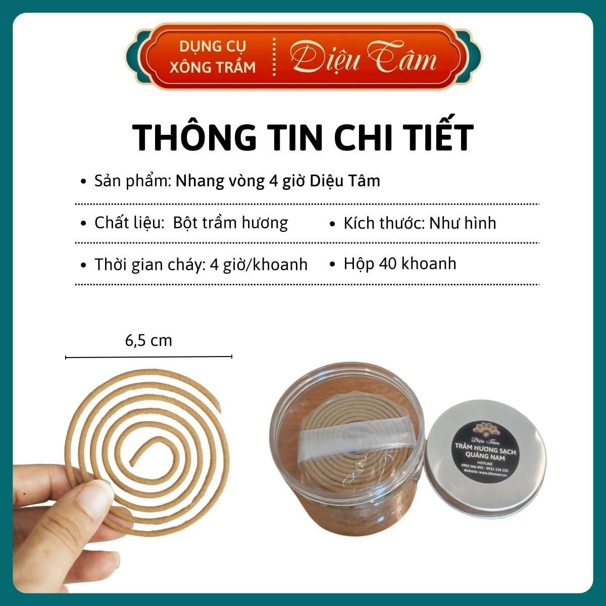 Nhang vòng sạch Quảng Nam nhang trầm hương hương vòng thảo mộc thơm đặc biệt đồ thờ cúng phong thủy shop Diệu