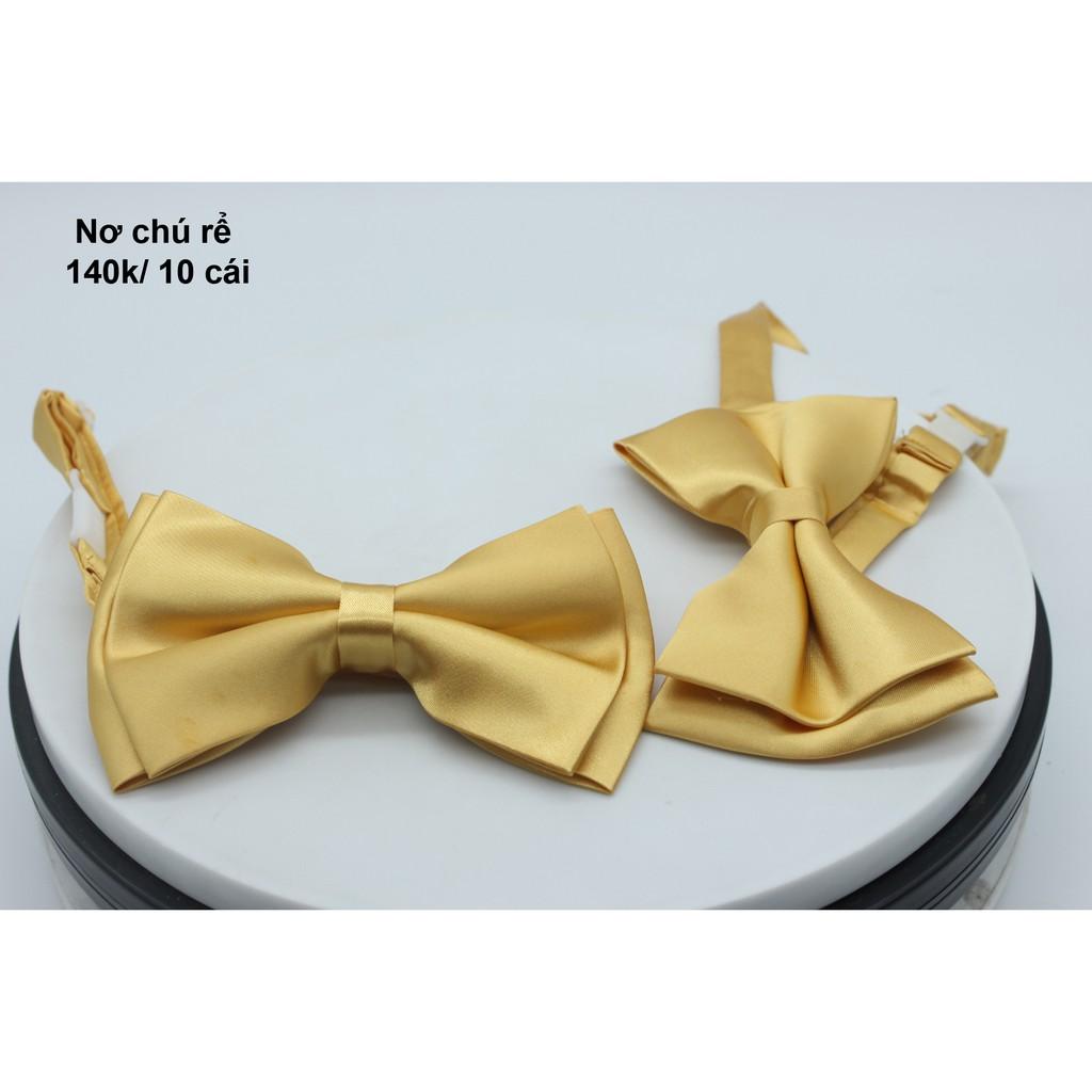 Nơ đeo cổ nam chú rể KING thắt sẵn vải silk lụa cao cấp giá rẻ X01