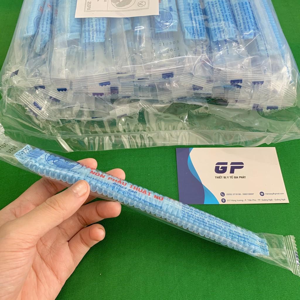 MŨ PHẪU THUẬT NÓN CON SÂU NÓN GIẤY MÀU XANH TIỆT TRÙNG