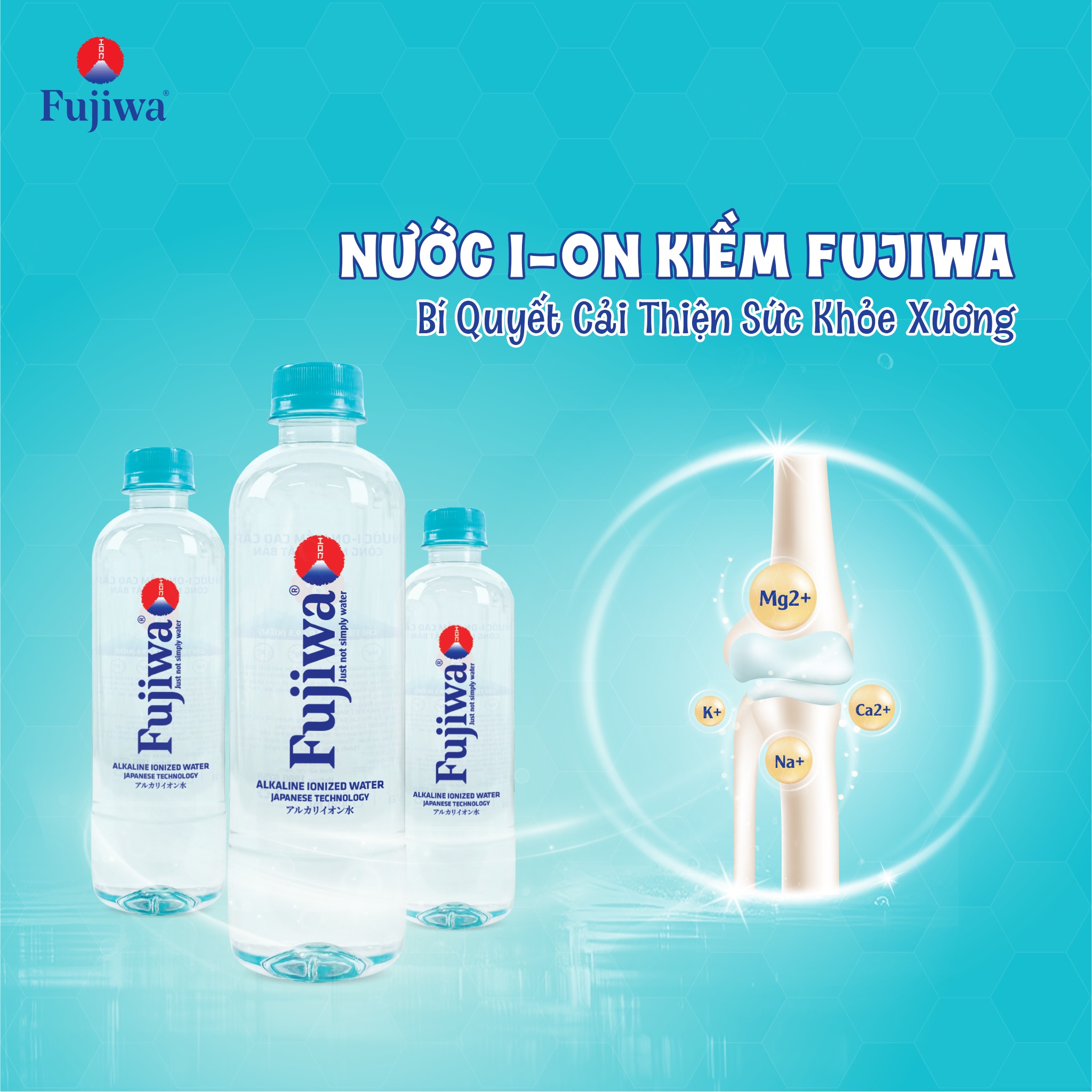 Thùng 24 Chai Nước Uống Ion Kiềm Cao Cấp Đóng Chai Fujiwa 450ml - Nước uống Detox với Công Nghệ Điện Phân Ion Kiềm