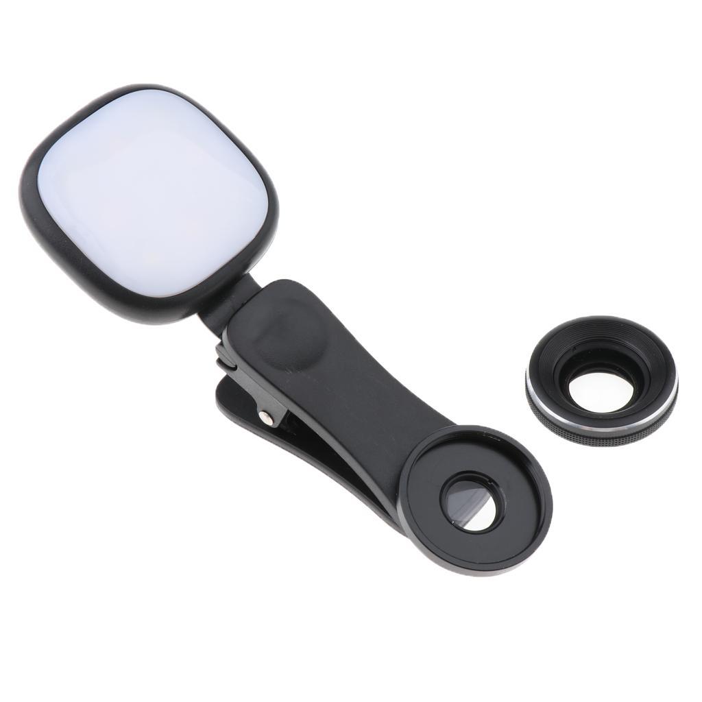 Selfie Ring Light Fill Light Rechargeable LED Light with Mobile Lens Kit for Smartphone