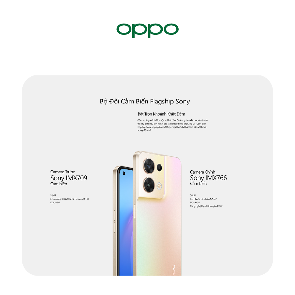 Điện Thoại Oppo Reno8 5G (8GB/256GB) - Hàng Chính Hãng