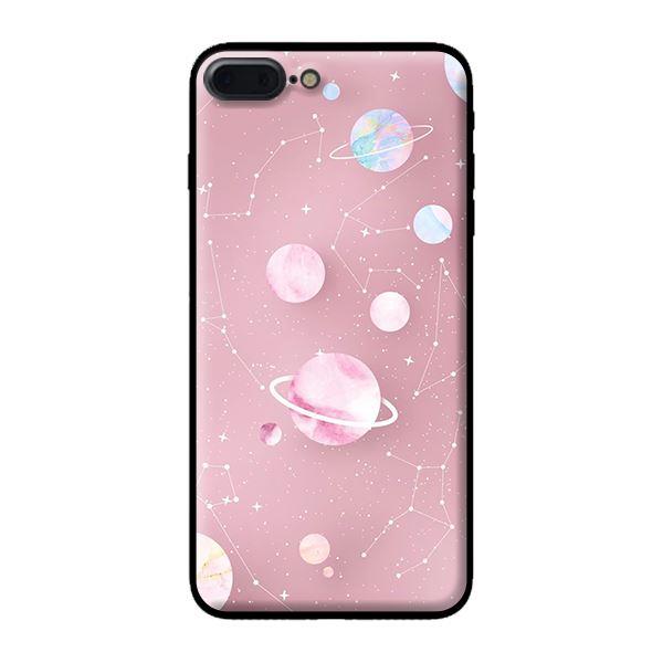 Ốp in cho iPhone 8 Plus Họa Tiết Nền Hồng - Hàng chính hãng