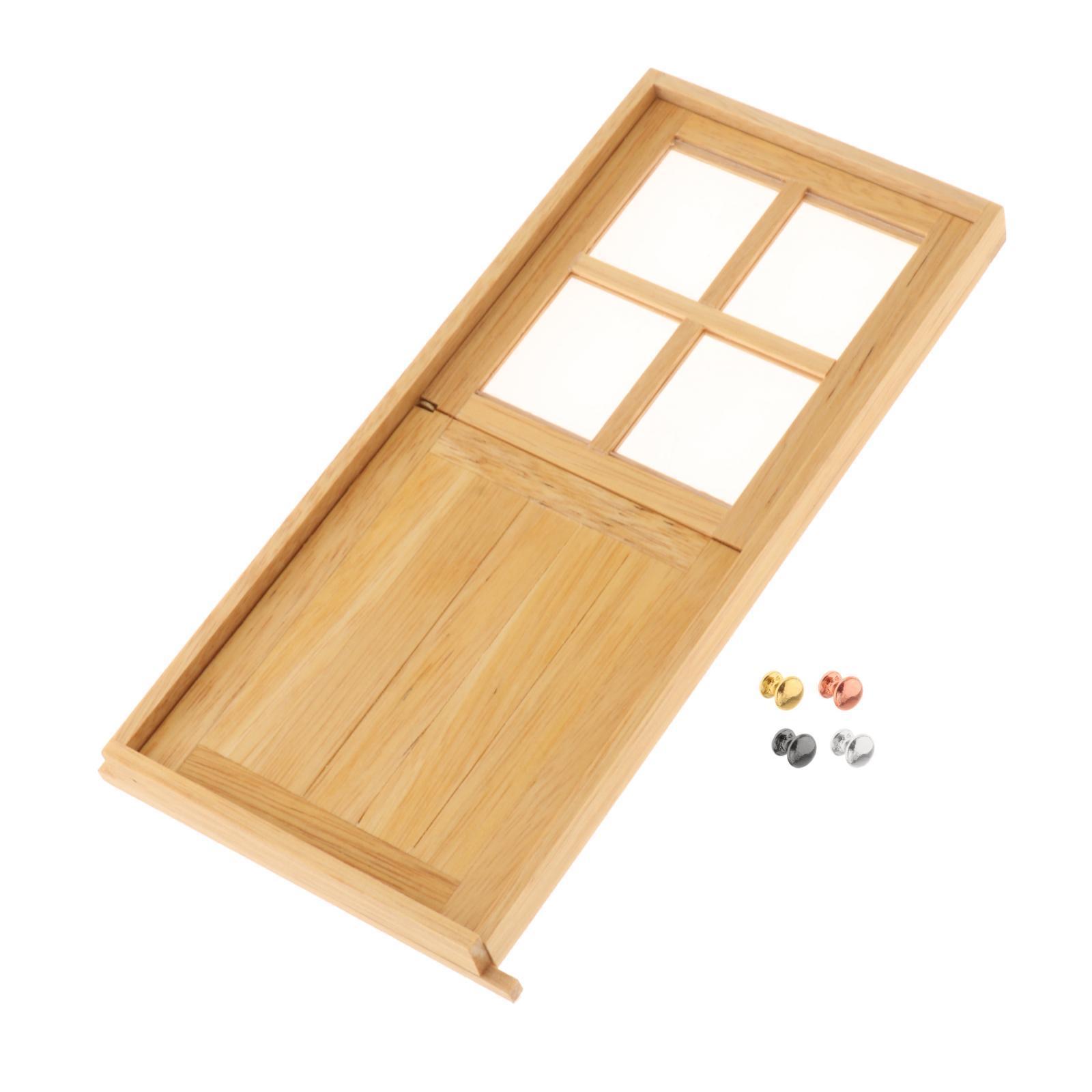 1/12 Dollhouse Miniature Wood Door, Kids Pretend Play Toys, Living Room Furniture
