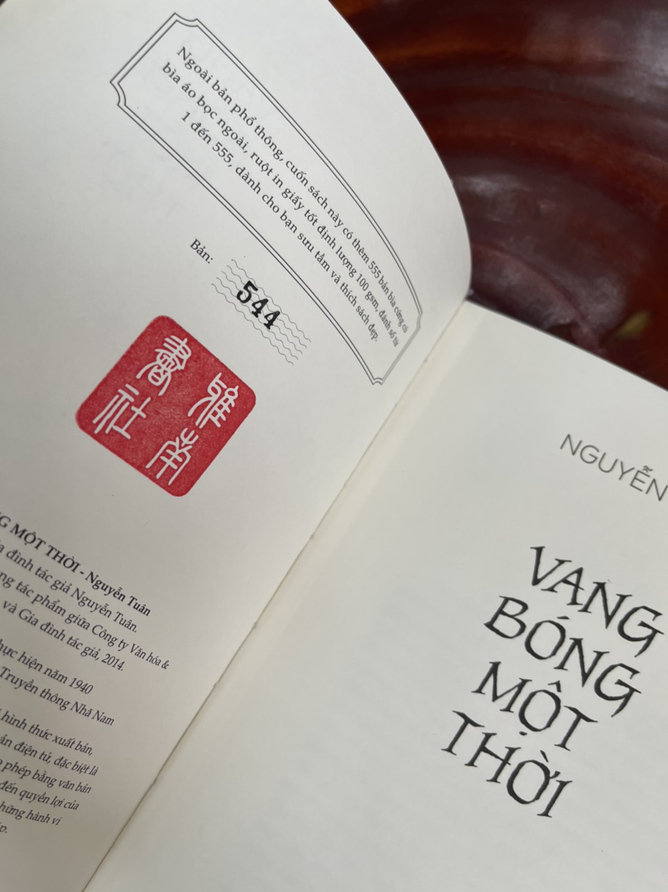 (Bìa cứng giới hạn 555 cuốn) VANG BÓNG MỘT THỜI –  Nguyễn Tuân - Nhã Nam - NXB Hội Nhà Văn