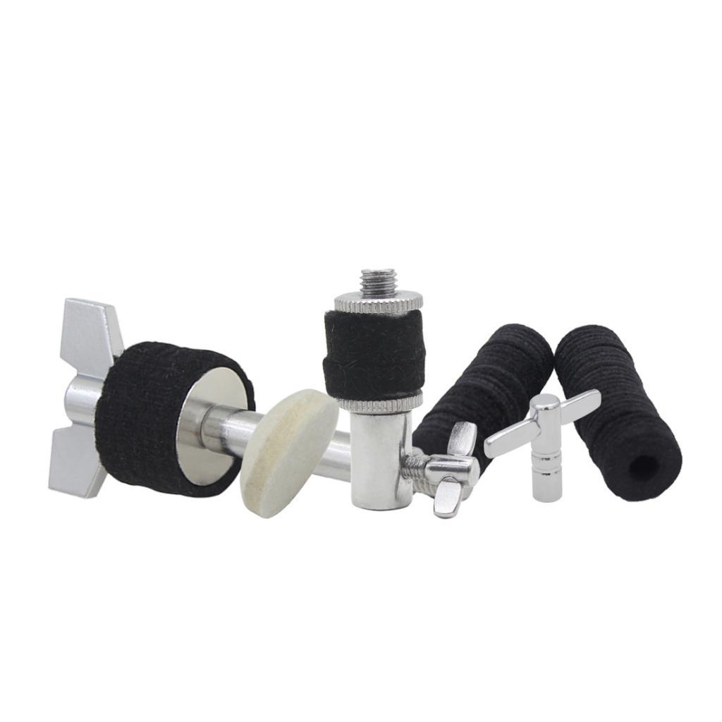 Drum Kit Parts Hi-hat Stand Screw+Drum Key+Cymbal Clutch+Pedal Beater Hammer Head+Cymbal Felt Pads