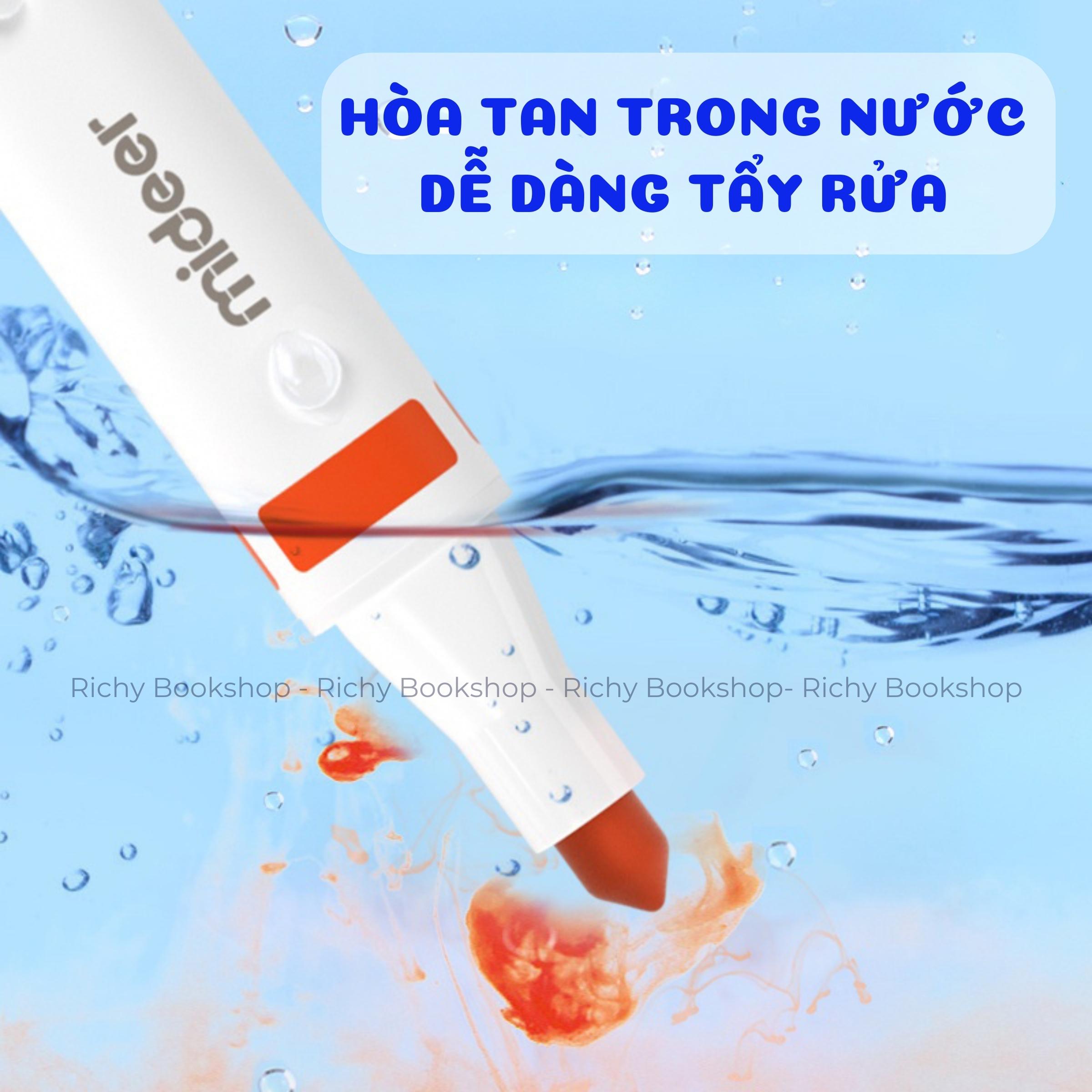 Hộp Bút Dạ Màu Nước An Toàn cho bé Washable Marker MIDEER